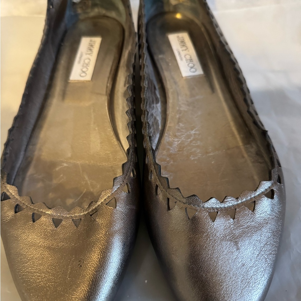 Jimmy Choo Metallic Flats